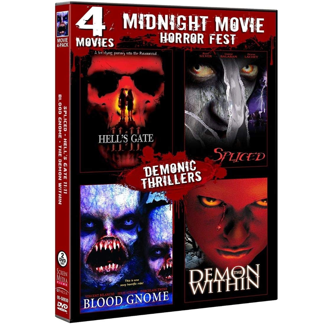 Horror (12 Movie DVD Collection): (Demon Within / Spliced / Hell's Gate / Blood Gnome / Severed / Gone Dark / Evil Remains / Shallow Ground / Zombie Women Of Satan / Blood Angels / Vampires / Succubus