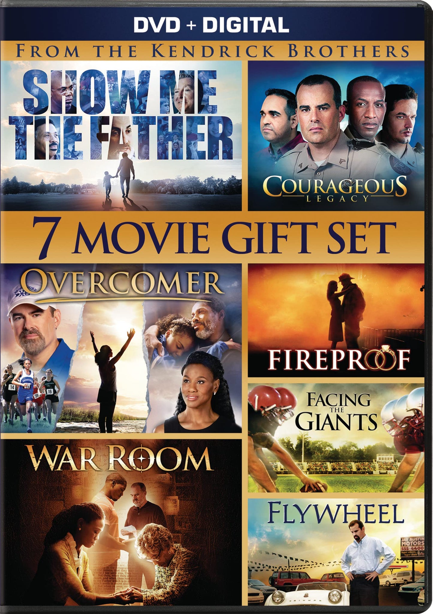 Courageous / Facing the Giants / Fireproof / Flywheel / Overcomer / Show Me the Father / War Room (2015) - Set - DVD + Digital