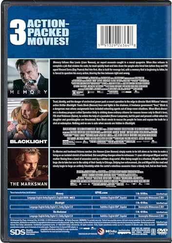 Blacklight / Memory / The Marksman 3-Movie Collection [DVD]