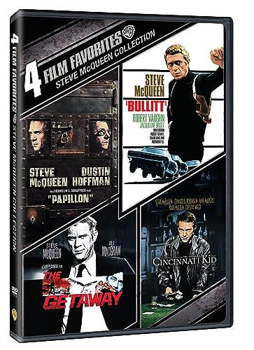 4 Film Favorites: Steve McQueen (Bullitt, The Cincinnati Kid, The Getaway: Deluxe Edition, Papillon)