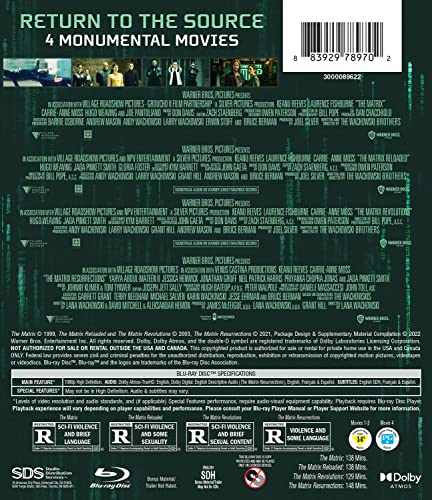 Matrix, The 4-Film Déjà vu Collection (Blu-ray)