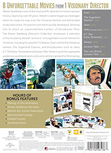Steven Spielberg Director's Collection (Jaws / E.T. The Extra-Terrestrial / Jurassic Park / The Lost World: Jurassic Park / Duel / The Sugarland Express / 1941 / Always)
