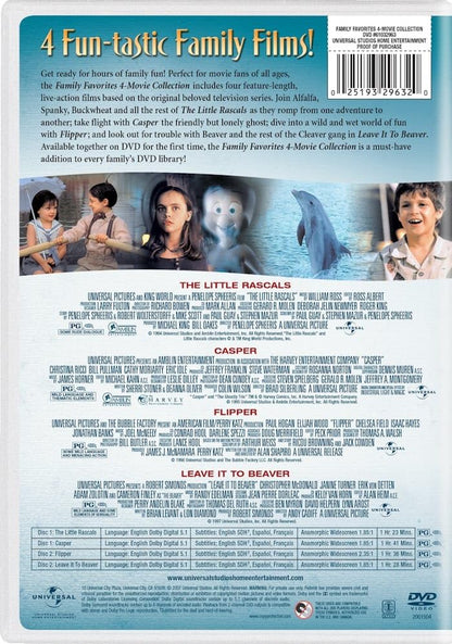 Family Favorites 4 Movie Collection (The Little Rascals / Casper / Flipper / Leave it to Beaver)