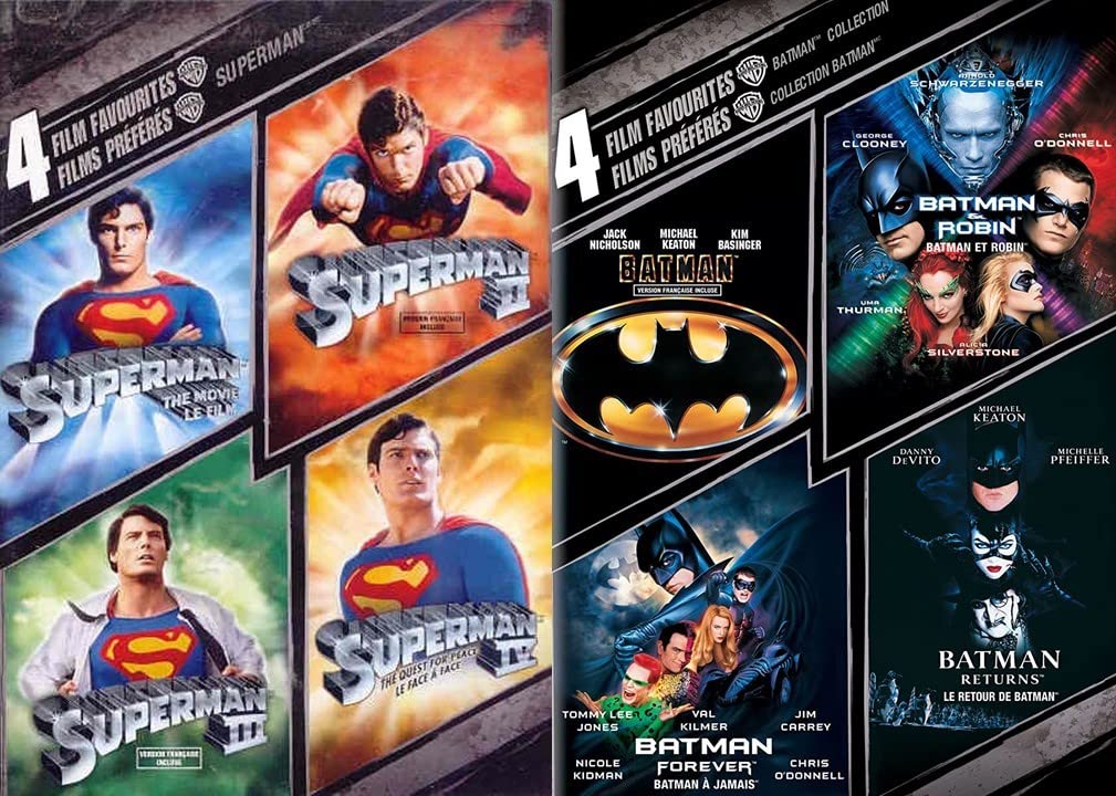 8 Film Favorites Superman & Batman Collection (Superman: The Movie/Superman II/Superman III/Superman IV: The Quest For Peace) (Batman/Batman Returns/Batman Forever/Batman & Robin) [DVD-2 Pack]