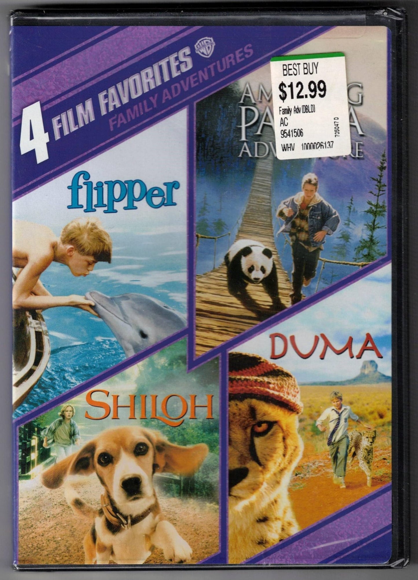 4 Film Favorites: Family Adventures (The Amazing Panda Adventure, Duma, Flipper, Shiloh)