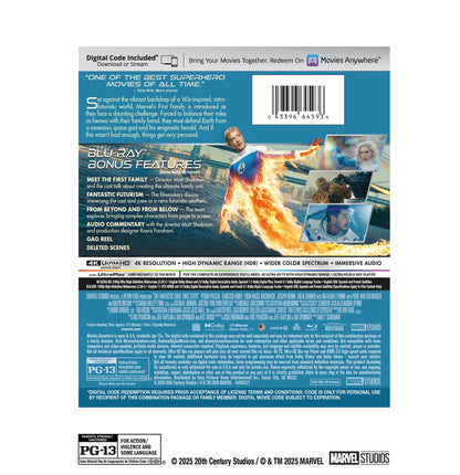 The Fantastic Four: First Steps - 4K + Blu-ray + Digital