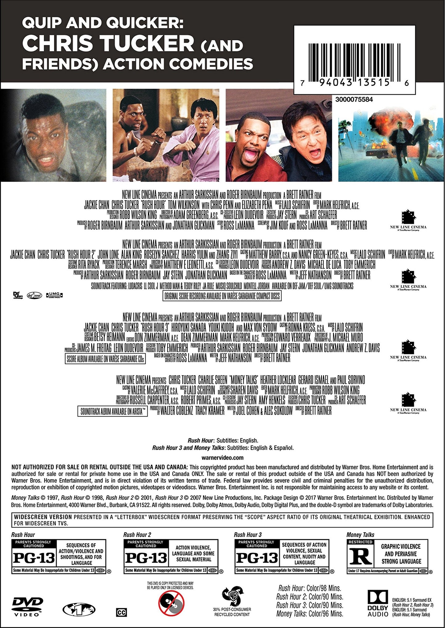 4 Film Favorites: Chris Tucker (Money Talks, Rush Hour, Rush Hour 2, Rush Hour 3)