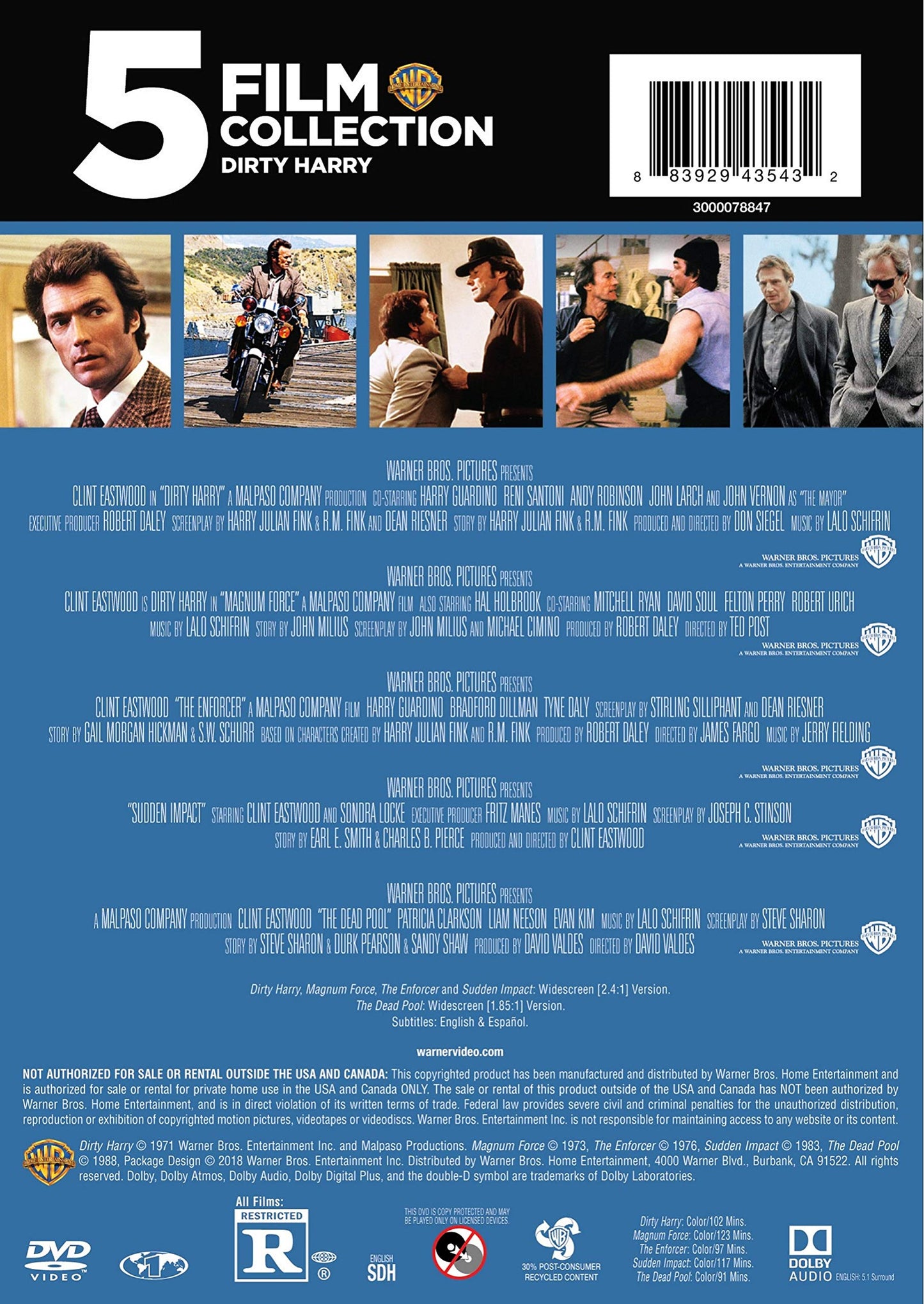 5 Film Collection Dirty Harry (DVD)